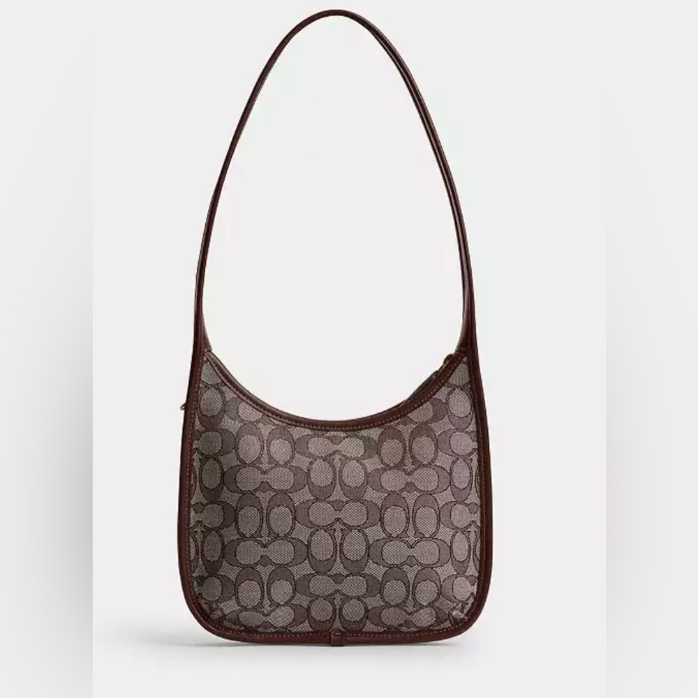 NEW Coach Curve Zip Bag in Signature Jacquard